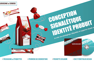 je crée vos packagings, étiquettes et supports visuels créatifs