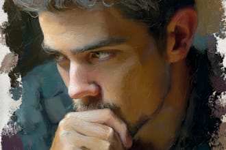 draw oil painting, digital oil painting