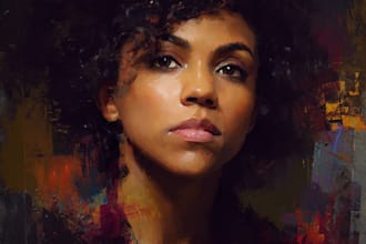 paint digital oil painting portraits