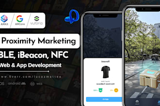 develop proximity marketing solution, ble app with nfc, ble ibeacons and ar