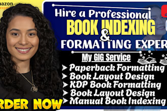 do book formatting, layout and book indexing, footnote, clickable toc, indexing