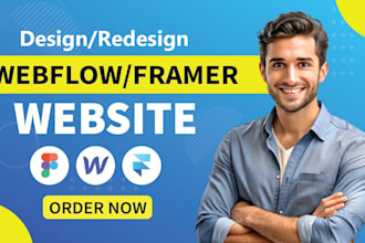 design webflow website, framer website, figma to webflow and framer landing page