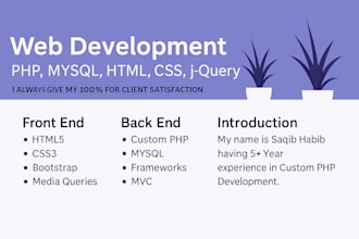 be your expert full stack PHP web developer