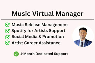 be your virtual music manager for music management and promotion