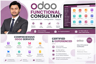 be your odoo functional consultant for erp setup and support
