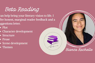 beta read your book or novel and provide thorough feedback