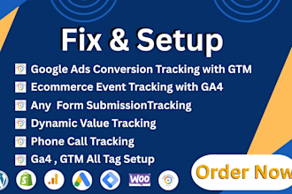 fix or setup google ads conversion tracking in wordpress shopify ga4 via GTM