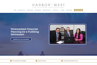 design a financial consultant website in wordpress