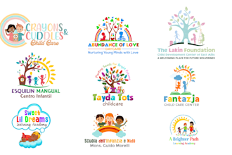 create stunning baby shop, kids store children logo design