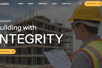design construction company, plumbing, remodeling, locksmith and roofing website