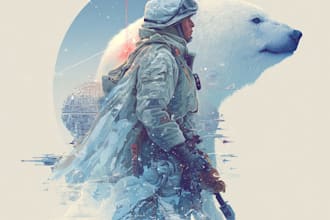 create star wars and sci fi illustration