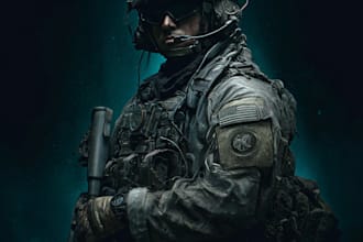 create realistic military, war, or sci fi illustrations
