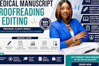 proofread and edit medical manuscripts for journal publication
