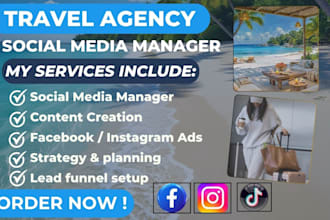 manage your travel agency social media to generate bookings and leads