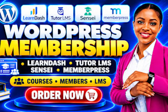 set wordpress membership sites using learndash, tutor lms, sensei or memberpress