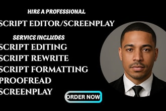 do script writing script edit script format script rewrite and proofread