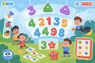 develop 2d educational game,learning, puzzles game for kids