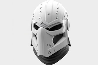 design custom 3d mask 3d helmet 3d anime mask 3d cosplay mask stl for printing