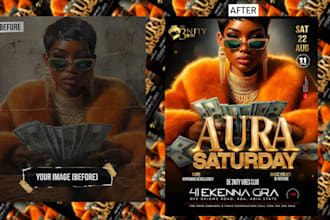 design a luxury birthday flyer, club event flyer, and party poster luxury VIP