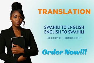 interpret swahili to english and english to swahili