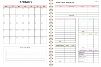 yearly digital hyperlinked planner spreadsheet routine planner habit tracker