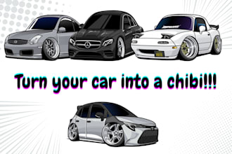 chibi car from your photo
