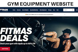 design gym equipment shopify store sport equipment website fitness store