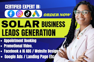 solar installation leads generation, sales, targeted solar leads facebook ads