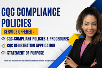 write compliance cqc policies, business plans and do cqc registration