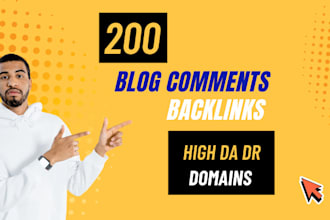 do 200 blog comments backlinks on high da DR pages