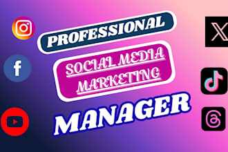 be your social media manager social media promotion fb ig ads twitter promotion