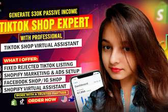 set up tiktok shop, fix tiktok shop write an appeal for tiktok shop tiktok sales