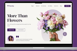 design flower shopify store bouquet store florist store flower ecommerce website