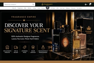 build perfume shopify store perfume website fragrance store cologne shop luxury