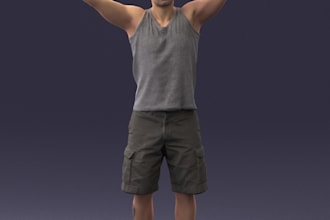 create 3d character modeling rigging, texture, ue5, animation for film and game
