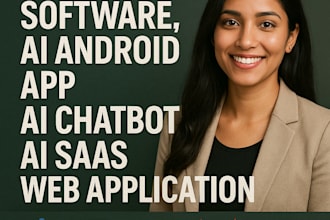build ai software, ai android app ai chatbot ai saas website ai web application