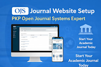 ojs installation and journal website setup, pkp ojs expert
