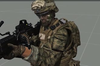 create 3d model asset backpack helmet weapon outfit for arma 3 and arma reforger
