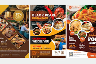 design flyer for sales business corperate invitation food menu