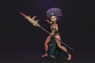 3d character modelling rigging animation for games vtuber unreal unity 3d sculpt