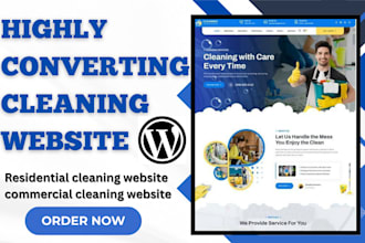 design cleaning website residential cleaning website commercial cleaning website