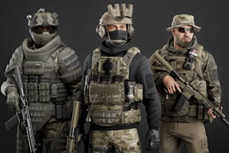do full body character design for arma reforger storyboard