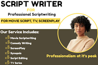write movie script, film script, screenwriting, screenplay, stage play, comedy