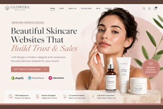 design beauty website skincare website cosmetics skincare lipstick shopify store