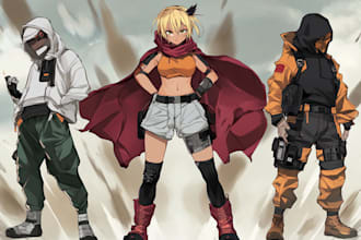 draw you an anime art style characters