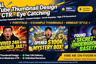 design eye catching viral youtube thumbnail in 3 hours
