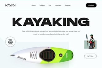 design squarespace canoe kayak tour agency website scuba tour agency website