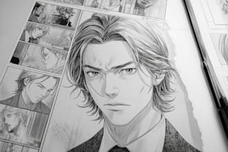 draw professional custom manga page