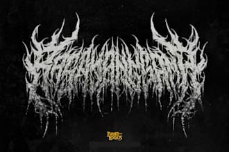 design a detailed death metal band logo