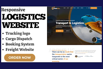 build a logistics website freight trucking logo cargo website travel website